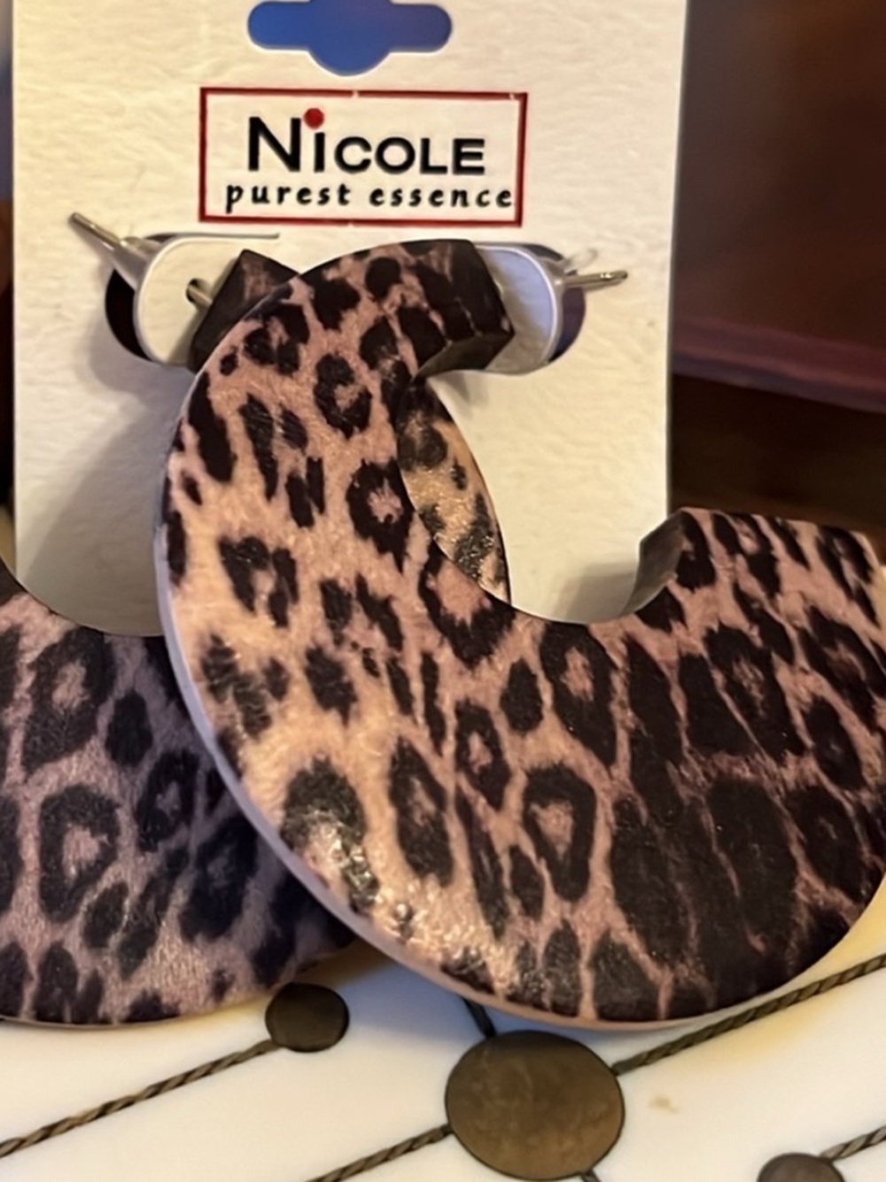 Animal Print Hoop Earrings